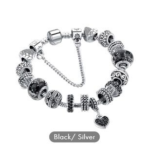 Tamborat Jewelry Murano Stainless Steel Charm Bracelet